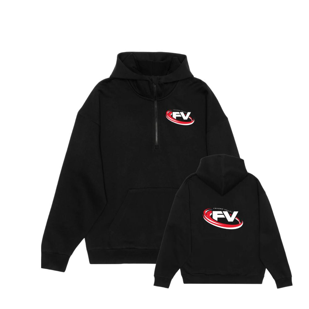 FV Ringette Drop Shoulder 1/2 Zip Hoodie