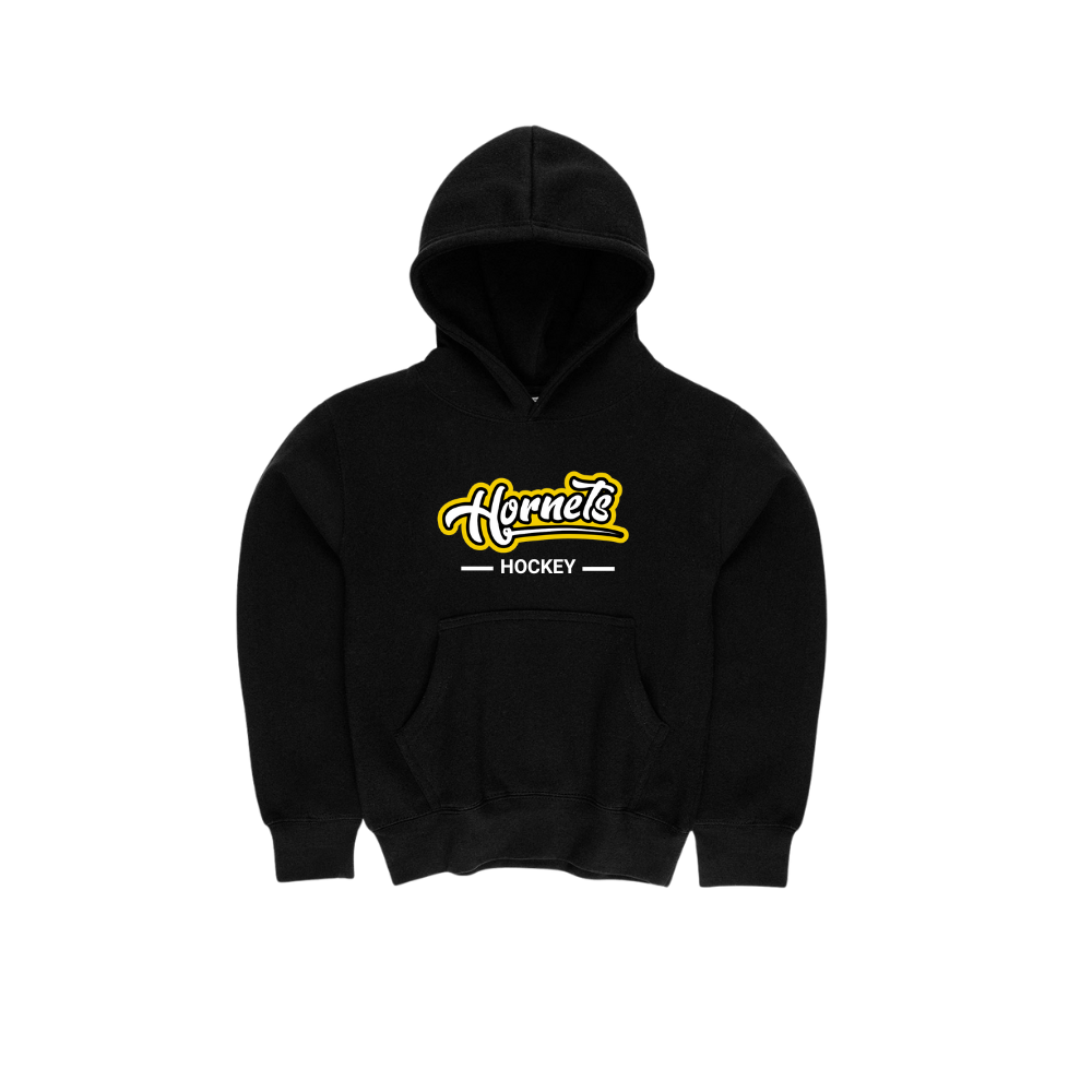 Hornets Hockey Print Front Word Logo Hoodie - Youth