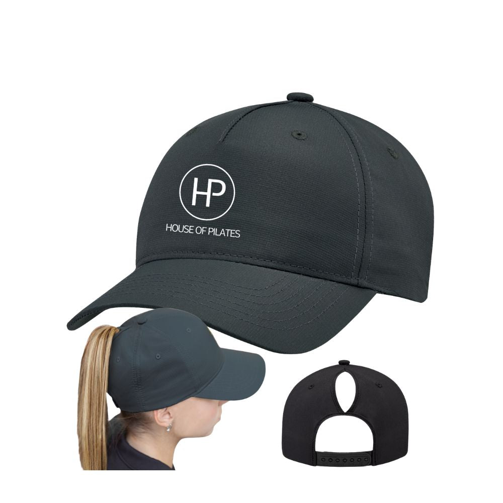 House of Pilates 0E970L Pearl Nylon Ponytail Hat
