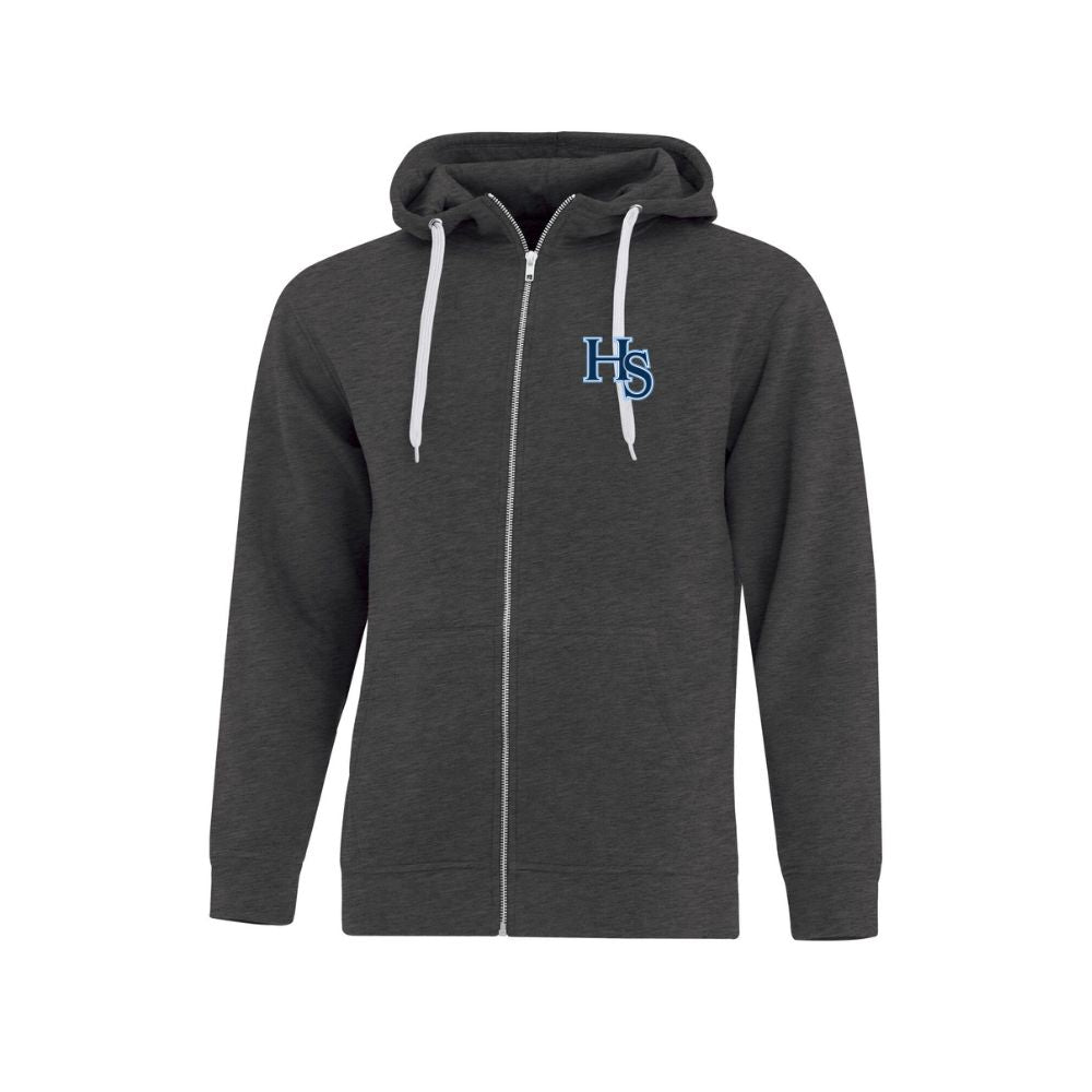 HS Baseball Core Heavy Fleece Zip Embroidered Logo Hoodie - Mens