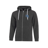 HS Baseball Core Heavy Fleece Zip Embroidered Logo Hoodie - Mens
