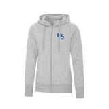 HS Baseball Core Heavy Fleece Zip Embroidered Logo Hoodie - Ladies