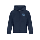 HS Baseball Embroidered Left Chest Logo Zip Hoodie - Youth