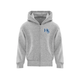 HS Baseball Embroidered Left Chest Logo Zip Hoodie - Youth