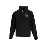 HS Baseball Embroidered Left Chest Logo Zip Hoodie - Adult