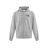 HS Baseball Embroidered Left Chest Logo Zip Hoodie - Adult