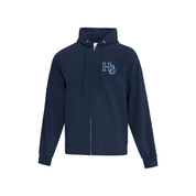HS Baseball Embroidered Left Chest Logo Zip Hoodie - Adult