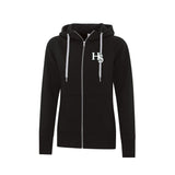 HS Softball Core Heavy Fleece Zip Embroidered Logo Hoodie - Ladies