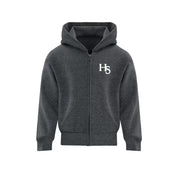 HS Softball Embroidered Left Chest Logo Zip Hoodie - Youth