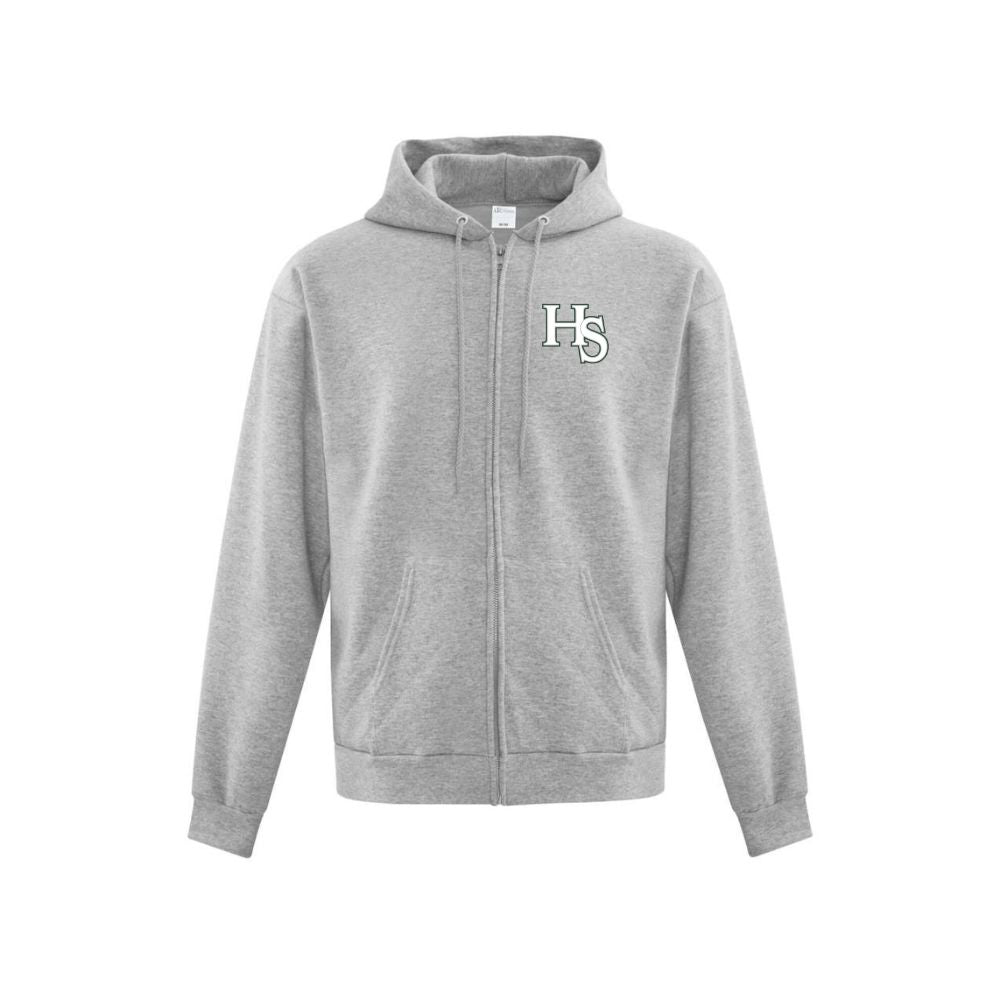 HS Softball Embroidered Left Chest Logo Zip Hoodie - Adult