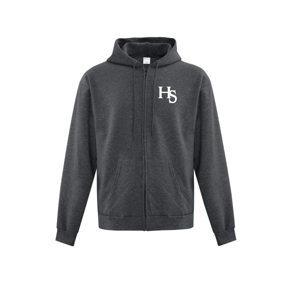 HS Softball Embroidered Left Chest Logo Zip Hoodie - Adult