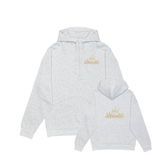 HWOHH Drop Shoulder 1/2 Zip Embroidered Logo Hoodie