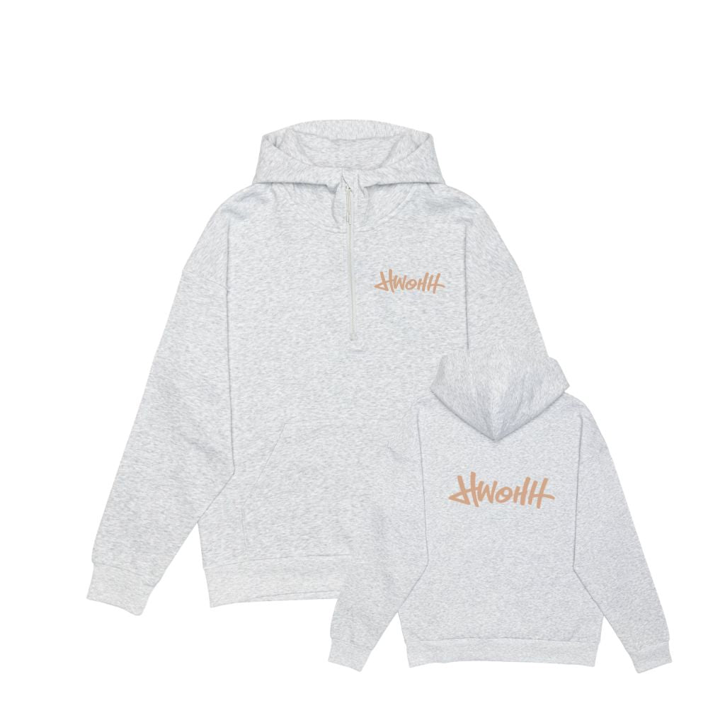 HWOHH Drop Shoulder 1/2 Zip Hoodie