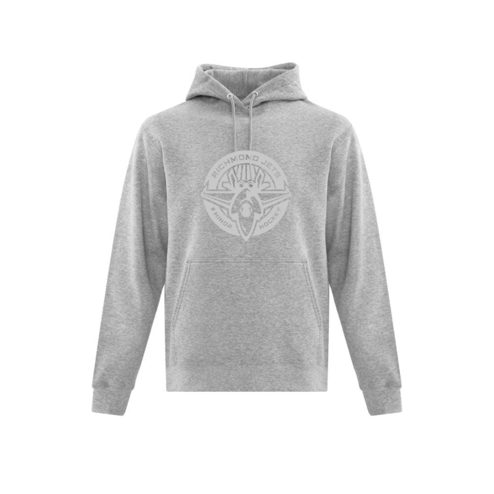 Jets Tone on Tone Embroidered Logo Hoodie - Adult