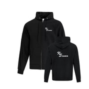 K & S Dance Zip Hoodie - Adult - Left Chest & Back Logo