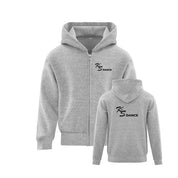 K & S Dance Zip Hoodie - Youth - Left Chest & Back Logo