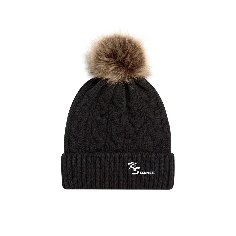 K & S Dance Faux Fur Pom Toque