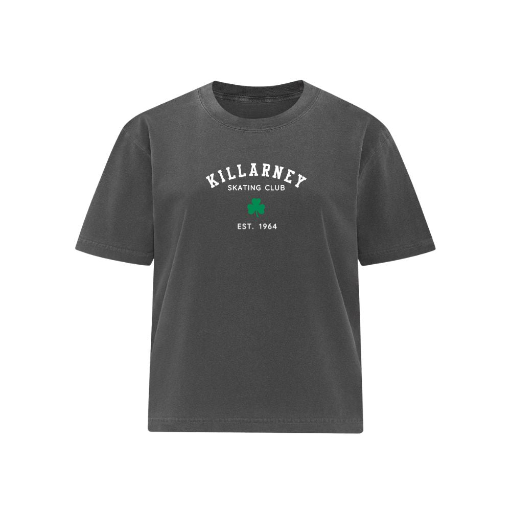 Killarney Skating Club Heavyweight Ladies Boxy Tee - Front Logo