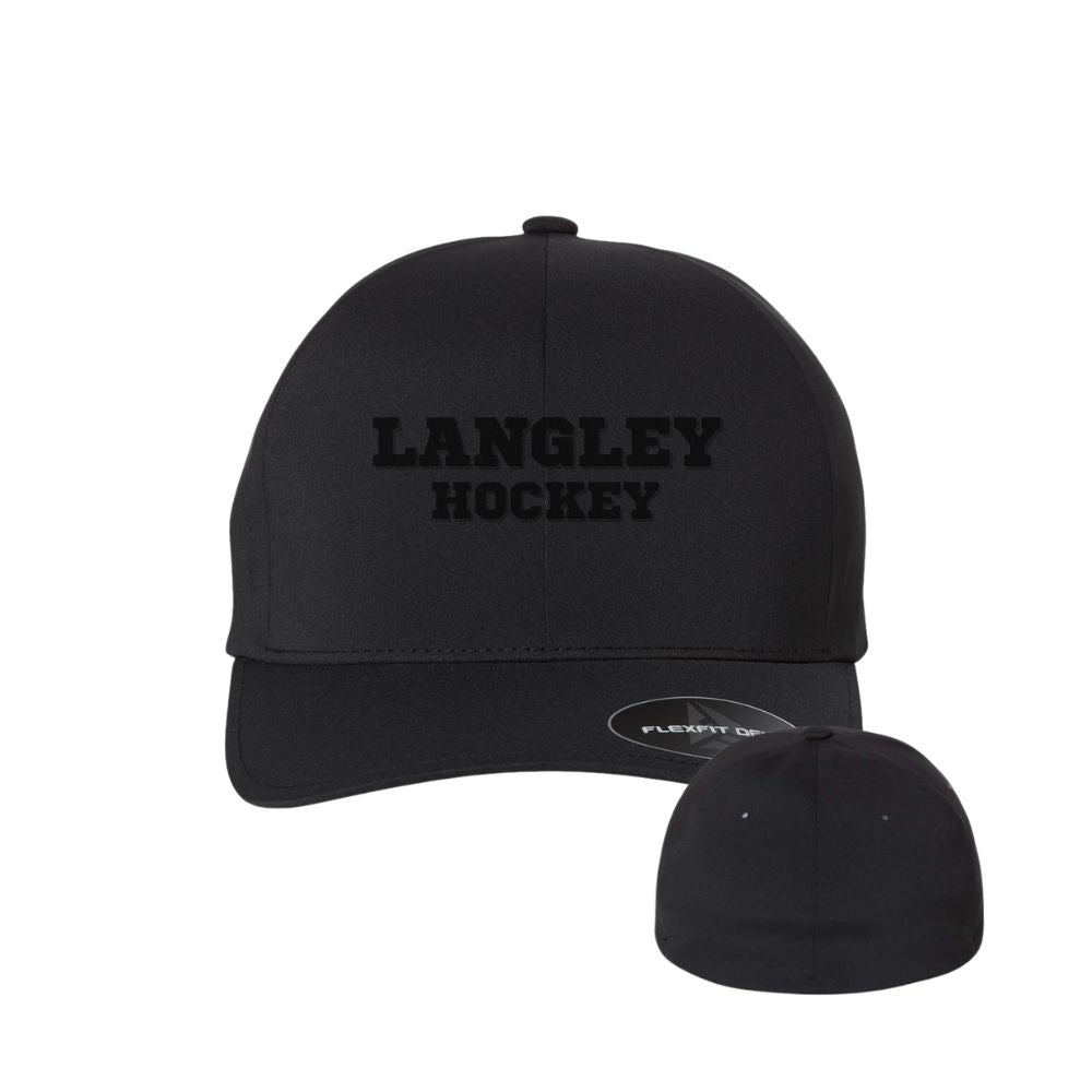 LMHA Delta Flexfit Hat with Tone on Tone Puff "Langley Hockey"