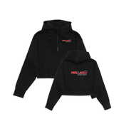 Mellado Drop Shoulder 1/2 Zip Hoodie - Cropped