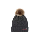 Mellado Faux Fur Pom Toque - Embroidered Logo
