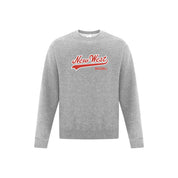 New West Ball Print Script Logo Crewneck Sweatshirt - Adult