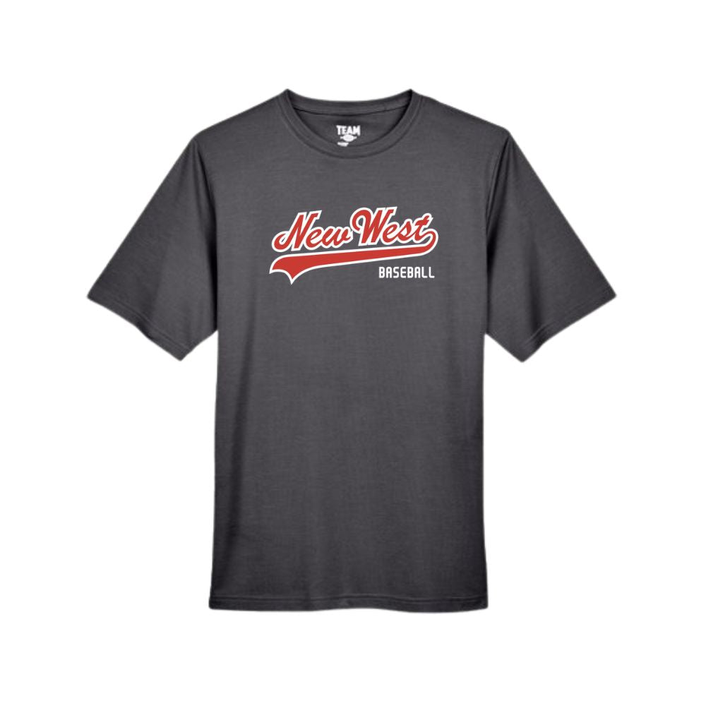 New West Ball Script Logo Short Sleeve Dryfit - Adult