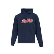 New West Ball Applique Felt Script Logo Hoodie - Adult