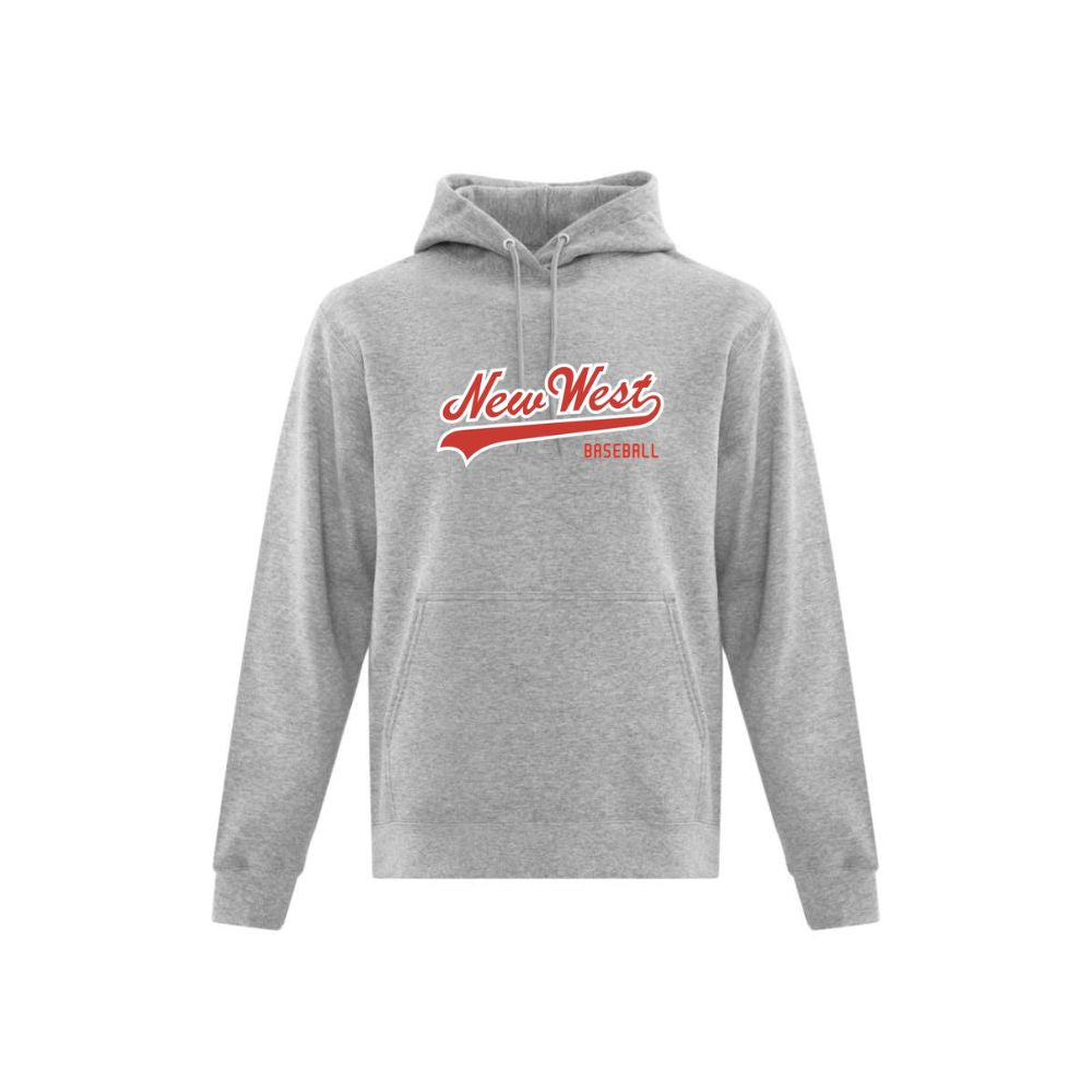 New West Ball Applique Felt Script Logo Hoodie - Adult