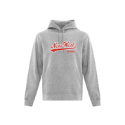 New West Ball Applique Felt Script Logo Hoodie - Adult