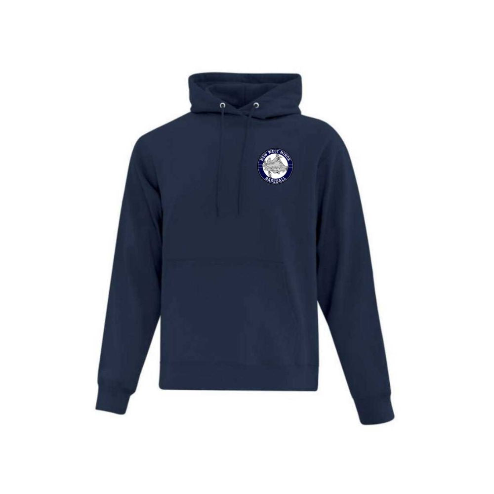 New West Ball Left Chest Pressed Circle Logo Hoodie - Adult