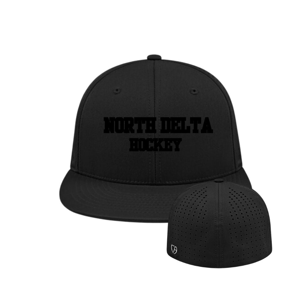 North Delta Flexfit Perforated Performance Hat with Tone on Tone Puff Logo