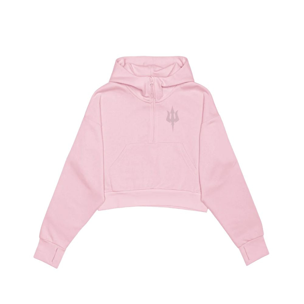 NDMHA 4220C Drop Shoulder 1/2 Zip Hoodie - Cropped - Tone on Tone Logo