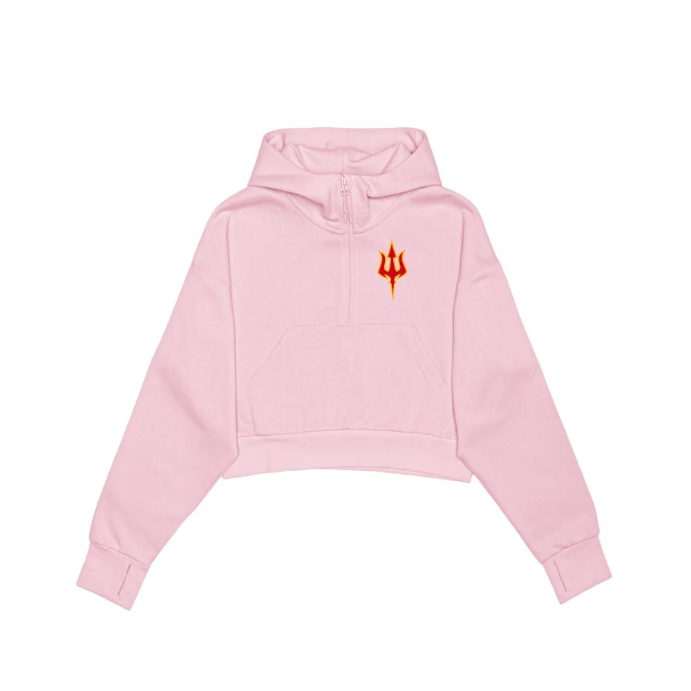 NDMHA Drop Shoulder 1/2 Zip Hoodie - Cropped