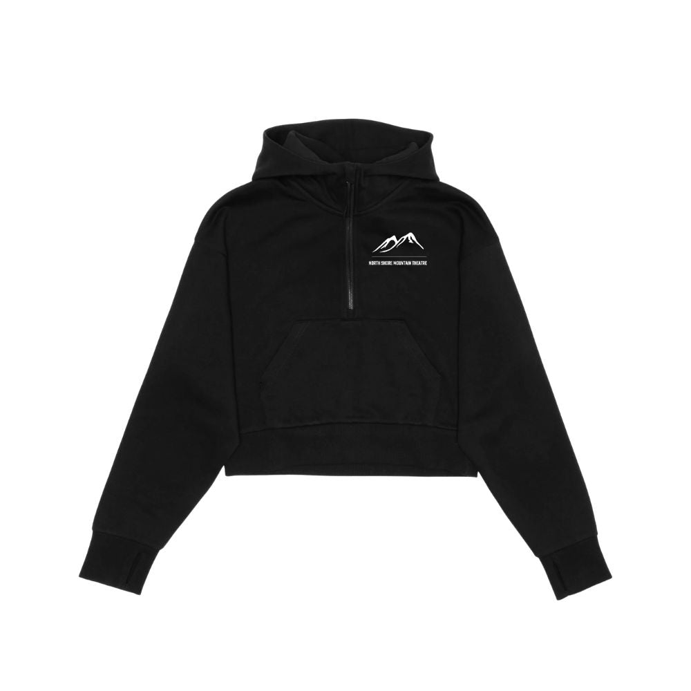 North Shore Mountain Theatre Drop Shoulder 1/2 Zip Hoodie - Cropped