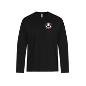 Orcas 24Ever Ring Spun Cotton Long Sleeve Tshirt - Left Chest Pressed Embroidered Logo - Youth