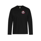 Orcas 24Ever Ring Spun Cotton Long Sleeve Tshirt - Left Chest Pressed Embroidered Logo - Youth