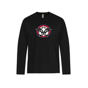 Orcas 24Ever Ring Spun Cotton Long Sleeve Tshirt - Pressed Front Logo - Youth