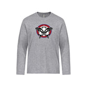 Orcas 24Ever Ring Spun Cotton Long Sleeve Tshirt - Pressed Front Logo - Youth