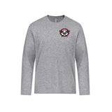Orcas 24Ever Ring Spun Cotton Long Sleeve Tee - Left Chest Pressed Embroidered Logo - Adult