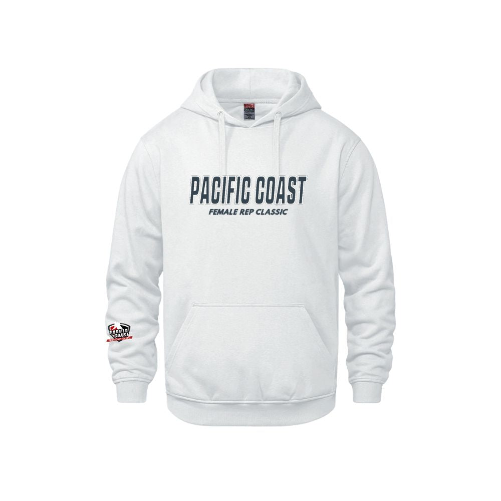 Pacific Coast Rep Classic CSW Hoodie - Embroidered Word Logo with Logo on Right Cuff - Adult