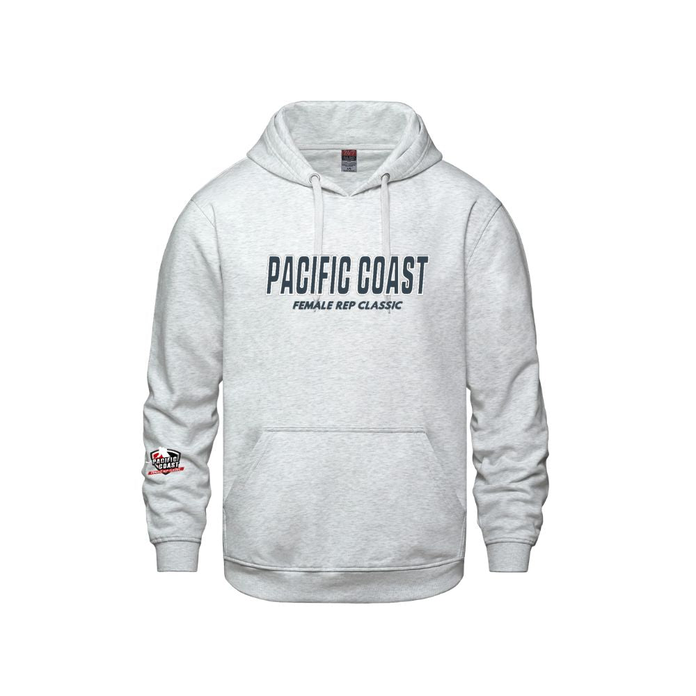 Pacific Coast Rep Classic CSW Hoodie - Embroidered Word Logo with Logo on Right Cuff - Adult