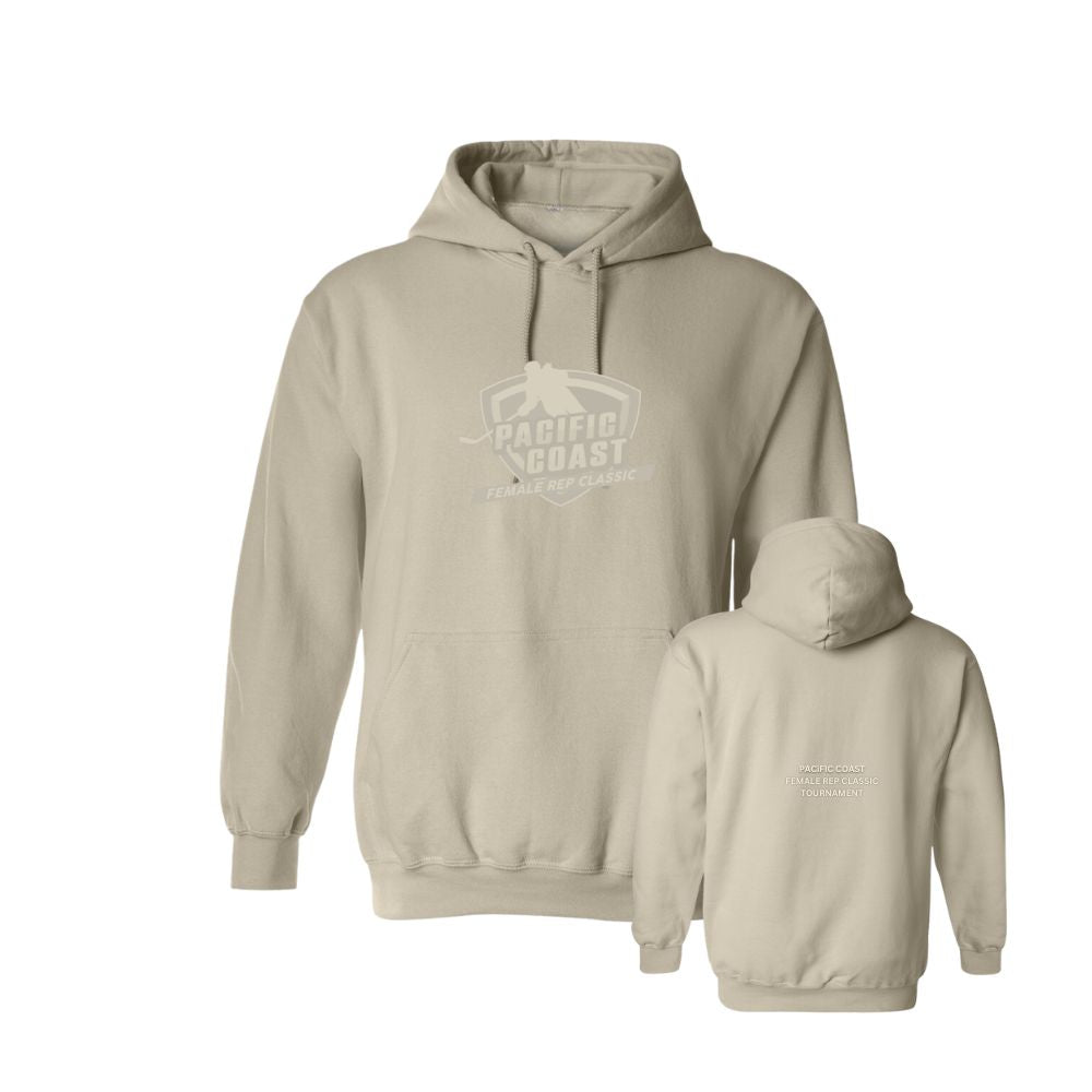 Pacific Coast Rep Classic Tone-on-Tone Embroidered Logo Hoodie - Unisex