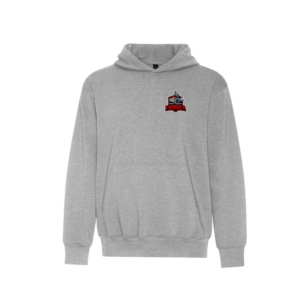 Port Moody Lacrosse Koi Element CFF Left Chest Applique Patch Logo Hoodie - Unisex