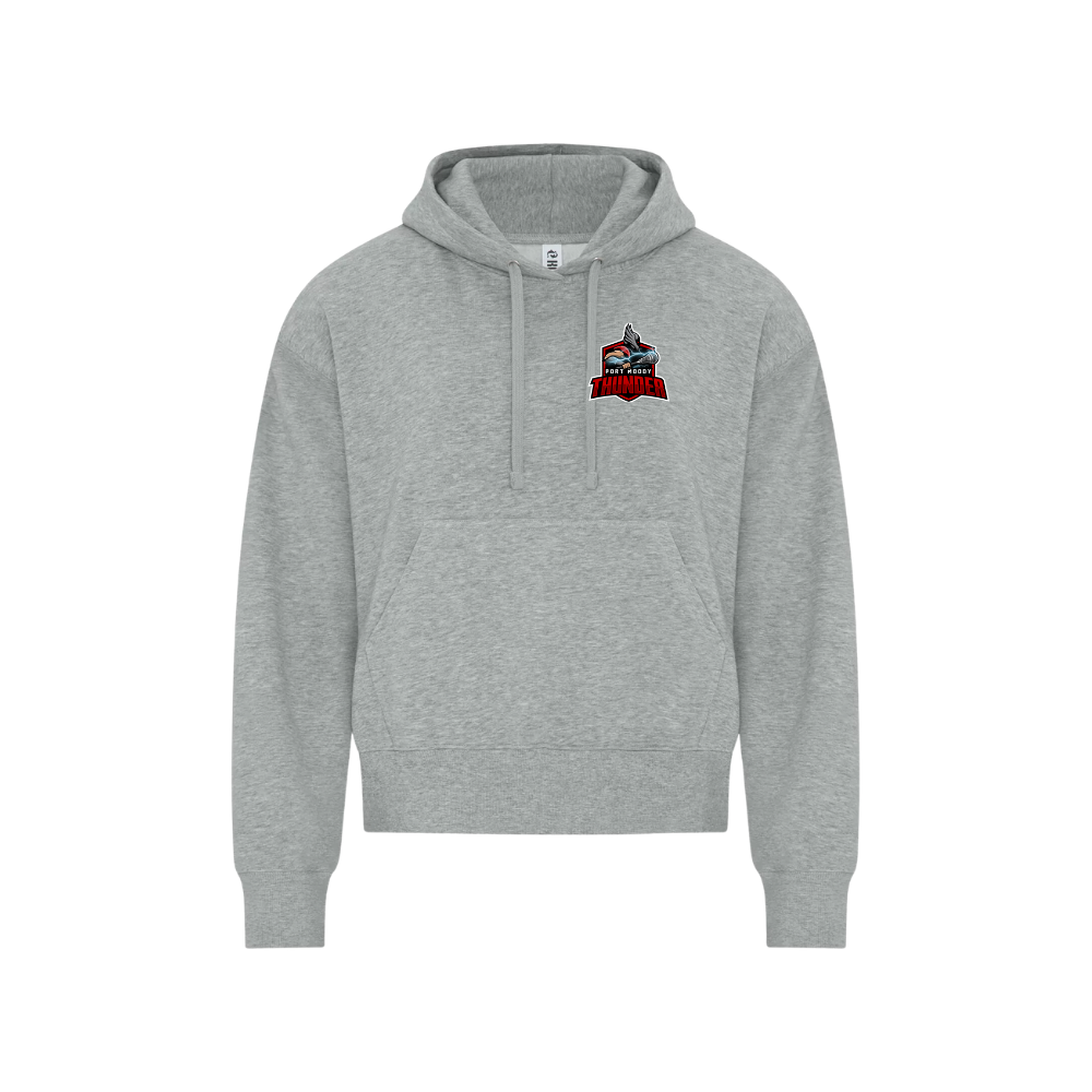 Port Moody Lacrosse Koi Element CFF Left Chest Applique Patch Logo Hoodie - Ladies