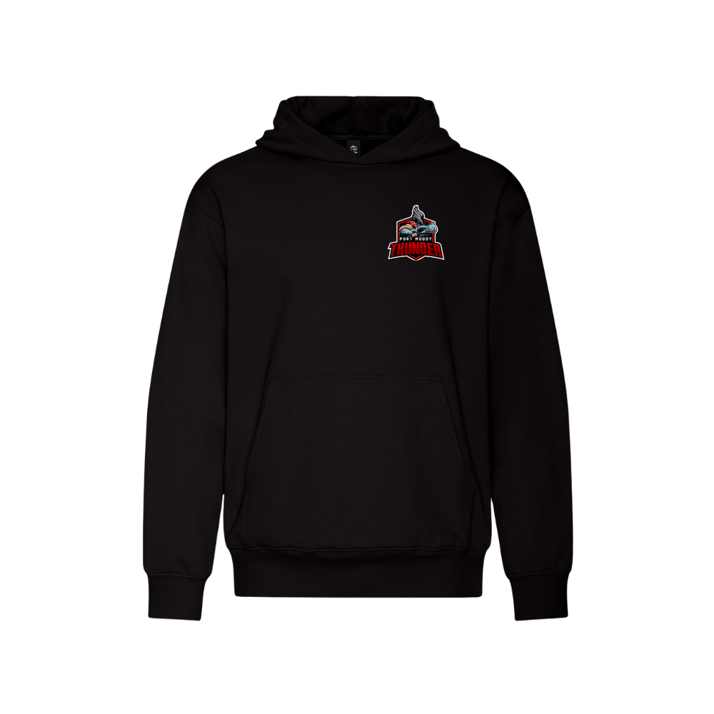 Port Moody Lacrosse Koi Element CFF Left Chest Applique Patch Logo Hoodie - Unisex