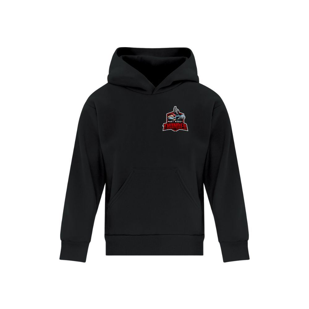 Port Moody Lacrosse Left Chest Patch Applique Hoodie - Youth