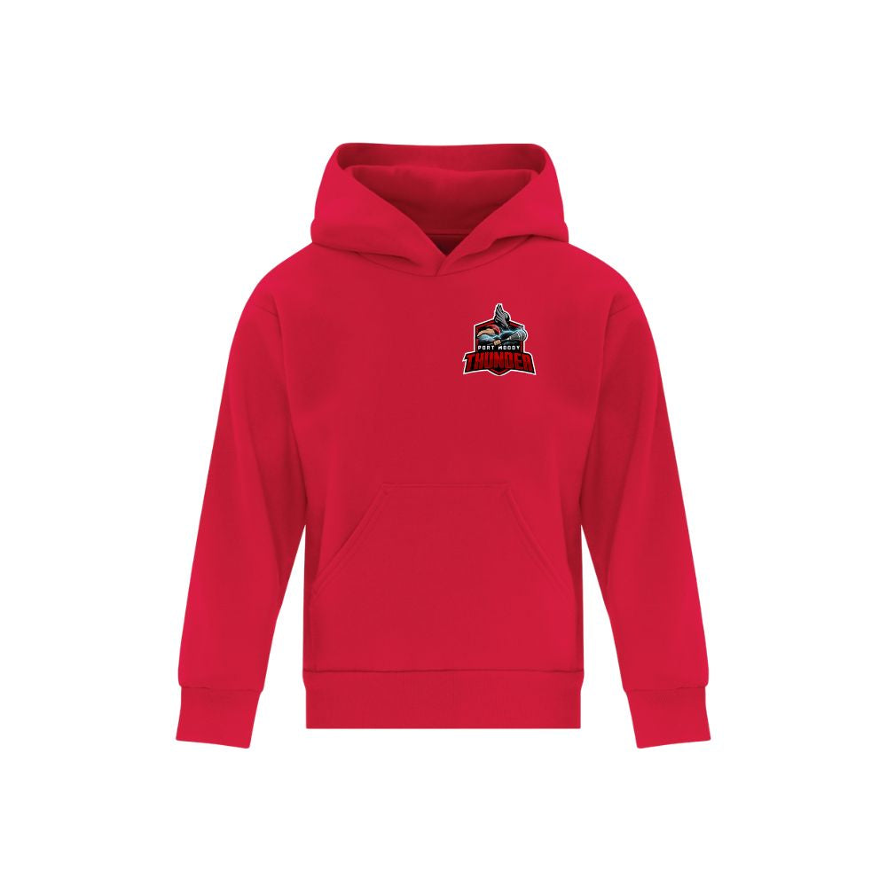 Port Moody Lacrosse Left Chest Patch Applique Hoodie - Youth