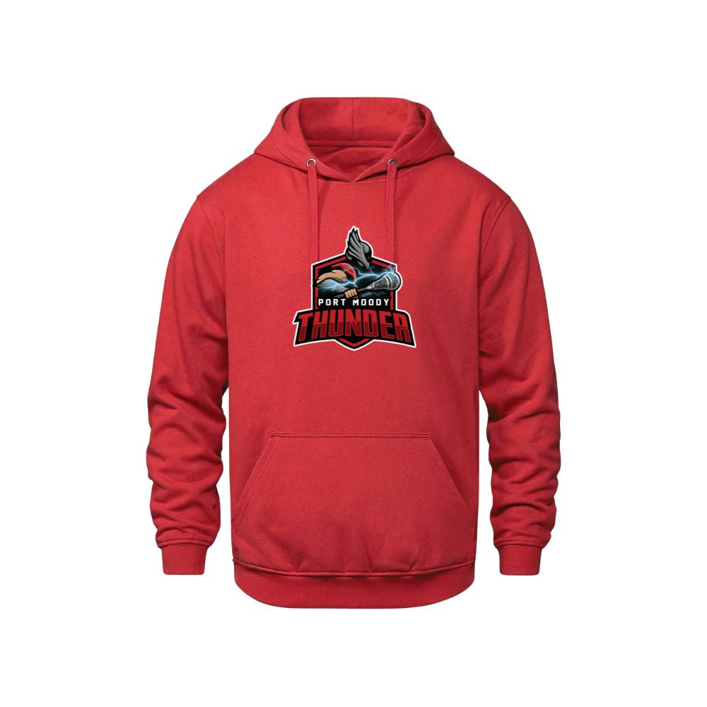 Port Moody Lacrosse Applique Logo Hoodie - Adult