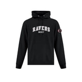 Ravens Curved Felt Logo Applique Hoodie - Adult